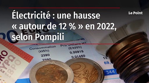 Ã‰lectricitÃ© : une hausse « autour de 12 % » en 2022, selon Pompili