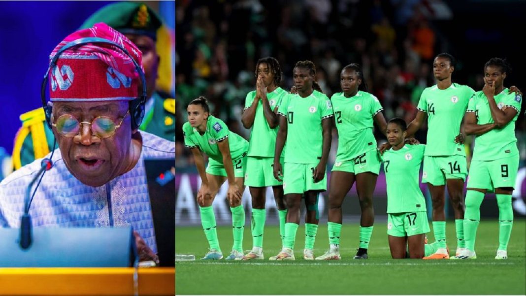 Le prÃ©sident nigÃ©rian Bola Tinubu console les Super Falcons aprÃ¨s leur Ã©limination Ã  la Coupe du monde fÃ©minine 2023