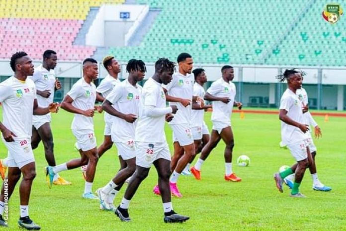 Les GuÃ©pards du BÃ©nin lors d'une sÃ©ance d'entrainement