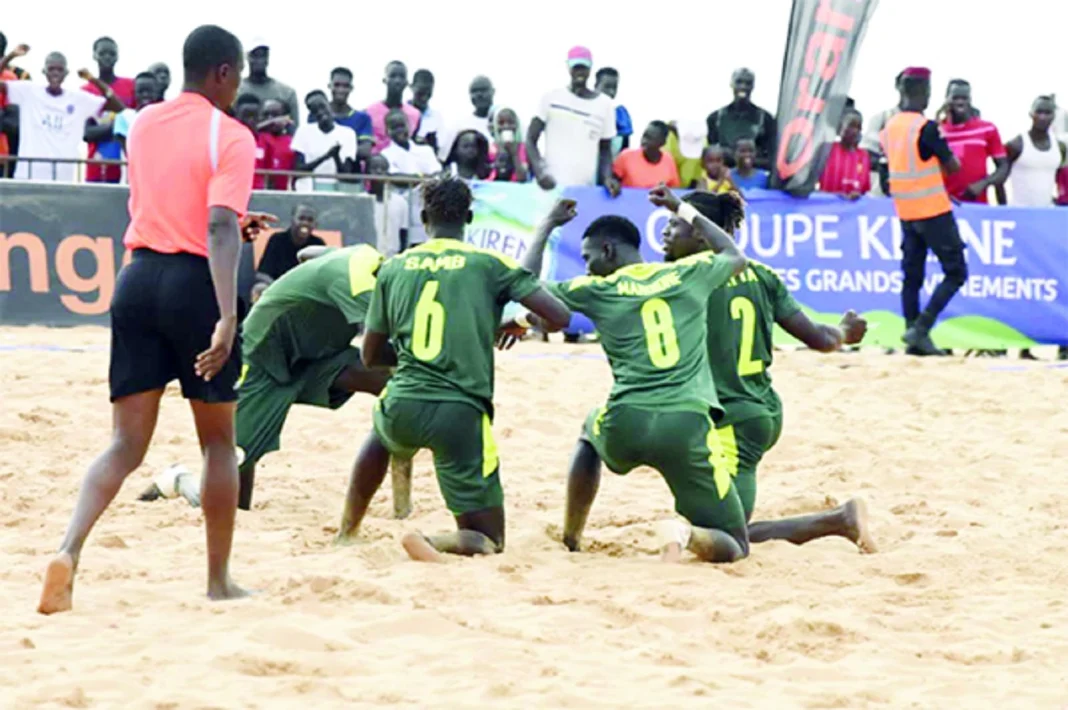 Des SÃ©nÃ©galais cÃ©lÃ¨brent leur qualification pour la CAN Beach Soccer